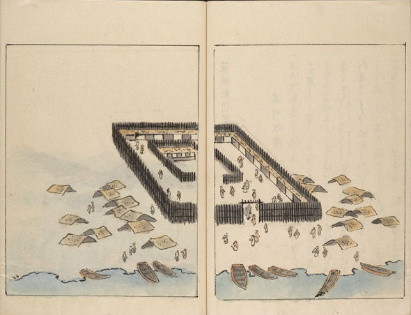 Figure 9 The Trading Post of Deren, from Mamiya Rinzō, Tōdatsu Chihō Kikō, 1810, Vol.2 (original held by the Harvard-Yenching Library of the Harvard College Library, Rare Book TJ 3124 7344.1)